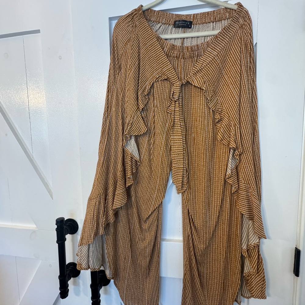 Striped Brown Women's Jumpsuit